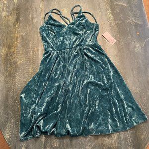 Velvet teal dress